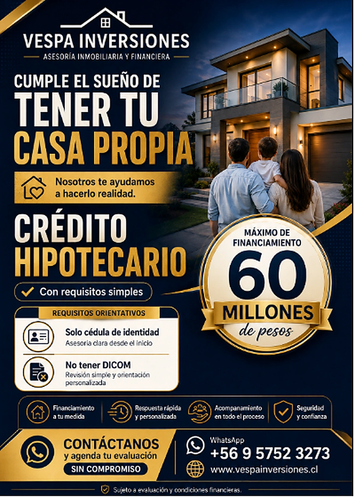 Flyer de crédito hipotecario